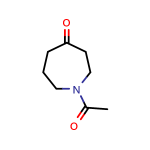 Chemical structure of 1-acetylazepan-4-one , CAS 50492-23-4, AChemBlock AD245568