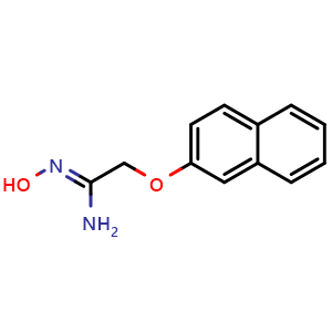 Chemical structure of (Z)-N'-hydroxy-2-(naphthalen-2-yloxy)acetimidamide , CAS 884504-66-9, AChemBlock AD245574