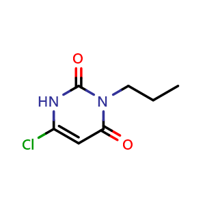 Chemical structure of 6-chloro-3-propyl-1,2,3,4-tetrahydropyrimidine-2,4-dione , CAS 50721-48-7, AChemBlock AD245582
