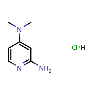 Chemical structure of N4,N4-dimethylpyridine-2,4-diamine hydrochloride , CAS 1461709-22-7, AChemBlock AD245609