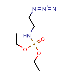 Chemical structure of (2-azidoethyl)(diethoxyphosphoryl)amine , CAS 72200-28-3, AChemBlock AD245629