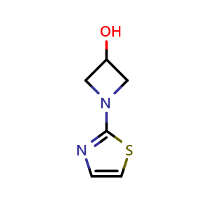 Chemical structure of 1-(thiazol-2-yl)azetidin-3-ol , CAS 1343425-86-4, AChemBlock AD245715