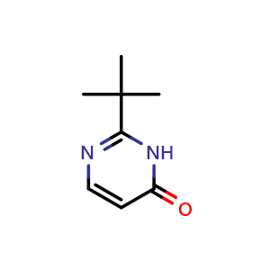 Chemical structure of 2-tert-butyl-3,4-dihydropyrimidin-4-one , CAS 42351-88-2, AChemBlock AD245723