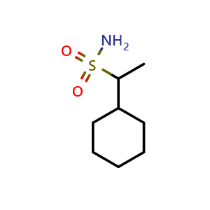 Chemical structure of 1-cyclohexylethane-1-sulfonamide , CAS 1249928-80-0, AChemBlock AD245725