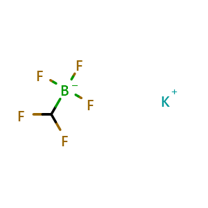 Chemical structure of potassium difluoromethyl(trifluoro)boranuide , CAS 2567023-45-2, AChemBlock AD245773