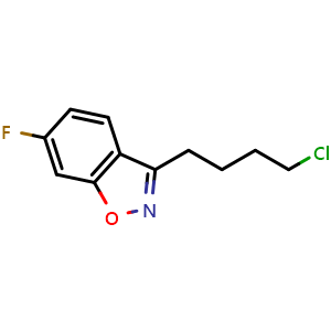 Chemical structure of 3-(4-Chlorobutyl)-6-fluoro-1,2-benzisoxazole , CAS 149412-49-7, AChemBlock AD245777