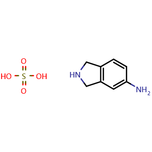 Chemical structure of 2,3-dihydro-1H-isoindol-5-amine sulfuric acid , CAS 4633-01-6, AChemBlock AD245790