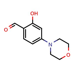 Chemical structure of 2-hydroxy-4-(morpholin-4-yl)benzaldehyde , CAS 70362-07-1, AChemBlock AD245793