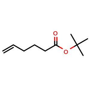 Chemical structure of tert-butyl hex-5-enoate , CAS 22842-68-8, AChemBlock AD245796