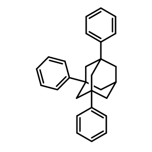 Chemical structure of 1,3,5-Triphenyladamantane , CAS 40189-22-8, AChemBlock AD245829
