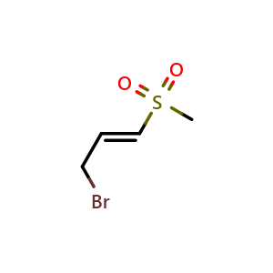 Chemical structure of (1E)-3-bromo-1-methanesulfonylprop-1-ene , CAS 80729-59-5, AChemBlock AD245866