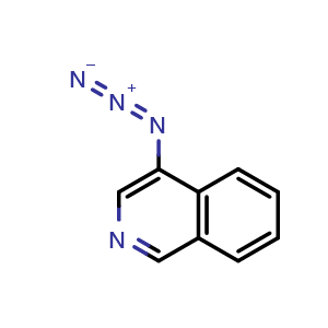 Chemical structure of 4-azidoisoquinoline , CAS 20377-03-1, AChemBlock AD245898