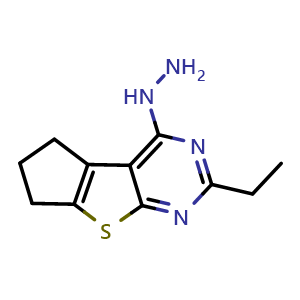 10-ethyl-12-hydrazinyl-7-thia-9,11-diazatricyclo[6.4.0.0,{2,6}]dodeca-1(12),2(6),8,10-tetraene