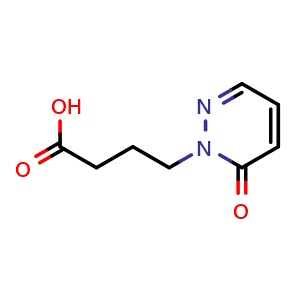 Chemical structure of 4-(6-oxo-1,6-dihydropyridazin-1-yl)butanoic acid , CAS 346407-15-6, AChemBlock AD245940