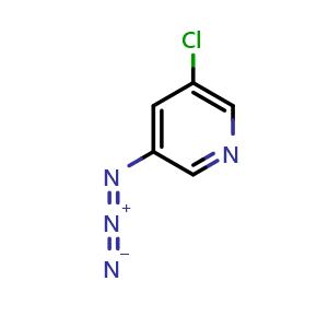 Chemical structure of 3-azido-5-chloropyridine , CAS 1799394-36-7, AChemBlock AD245980
