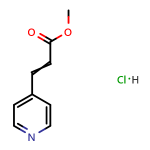 Chemical structure of Methyl 3-(pyridin-4-yl)acrylate hydrochloride , CAS 1365840-62-5, AChemBlock AD246060