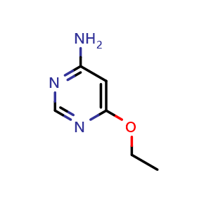 Chemical structure of 6-ethoxypyrimidin-4-amine , CAS 3289-43-8, AChemBlock AD246068