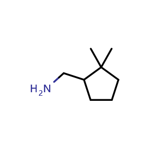 Chemical structure of (2,2-dimethylcyclopentyl)methanamine , CAS 212382-59-7, AChemBlock AD246073