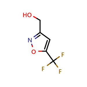 Chemical structure of [5-(trifluoromethyl)-1,2-oxazol-3-yl]methanol , CAS 172031-94-6, AChemBlock AD246077
