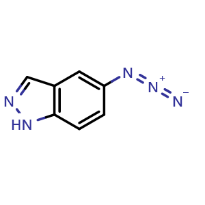 Chemical structure of 5-azido-1H-indazole , CAS 20376-99-2, AChemBlock AD246123