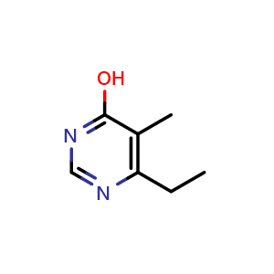 Chemical structure of 6-ethyl-5-methylpyrimidin-4-ol , CAS 124703-79-3, AChemBlock AD246125