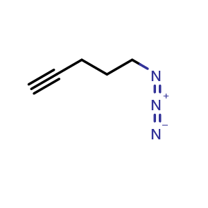 Chemical structure of 5-azidopent-1-yne , CAS 199276-58-9, AChemBlock AD246160