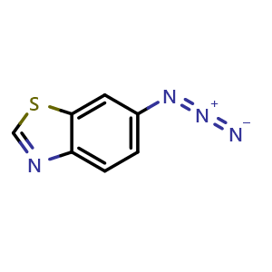 Chemical structure of 6-azido-1,3-benzothiazole , CAS 76006-85-4, AChemBlock AD246162