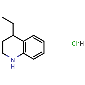 Chemical structure of 4-ethyl-1,2,3,4-tetrahydroquinoline hydrochloride , CAS 2097903-24-5, AChemBlock AD246163