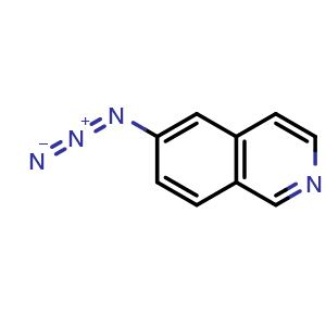 Chemical structure of 6-azidoisoquinoline , CAS 1105711-73-6, AChemBlock AD246173