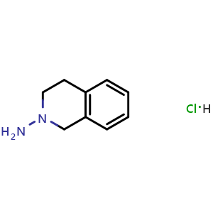 Chemical structure of 1,2,3,4-tetrahydroisoquinolin-2-amine hydrochloride , CAS 79492-26-5, AChemBlock AD246199