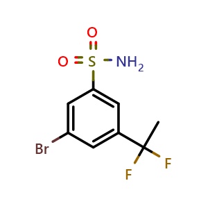 3-bromo-5-(1,1-difluoroethyl)benzene-1-sulfonamide