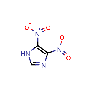Chemical structure of 4,5-dinitro-1H-imidazole , CAS 19183-14-3, AChemBlock AD246225