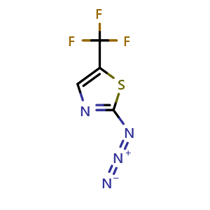 Chemical structure of 2-azido-5-(trifluoromethyl)-1,3-thiazole , CAS 2938997-21-6, AChemBlock AD246241