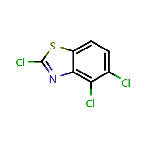 Chemical structure of 2,4,5-Trichloro-1,3-benzothiazole , CAS 898747-87-0, AChemBlock AD246250