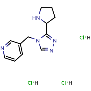 3-{[3-(pyrrolidin-2-yl)-4H-1,2,4-triazol-4-yl]methyl}pyridine trihydrochloride