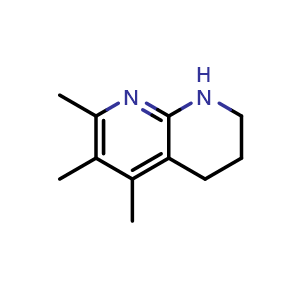 Chemical structure of 5,6,7-trimethyl-1,2,3,4-tetrahydro-1,8-naphthyridine , CAS 1553914-53-6, AChemBlock AD246271