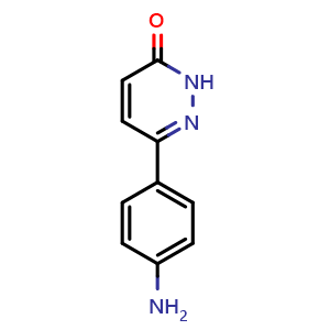 Chemical structure of 6-(4-Aminophenyl)-3(2H)-pyridazinone , CAS 24912-35-4, AChemBlock AD246272
