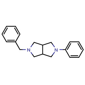 Chemical structure of 2-benzyl-5-phenyloctahydropyrrolo[3,4-c]pyrrole , CAS 861923-83-3, AChemBlock AD246280