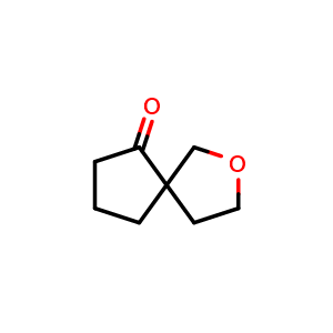 Chemical structure of 2-oxaspiro[4.4]nonan-6-one , CAS 2091473-97-9, AChemBlock AD246332
