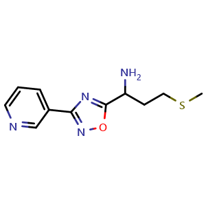 3-(methylthio)-1-(3-(pyridin-3-yl)-1,2,4-oxadiazol-5-yl)propan-1-amine