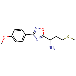 1-(3-(4-methoxyphenyl)-1,2,4-oxadiazol-5-yl)-3-(methylthio)propan-1-amine