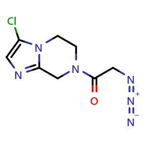 Chemical structure of 2-azido-1-(3-chloro-5,6-dihydroimidazo[1,2-a]pyrazin-7(8H)-yl)ethan-1-one , CAS 2097997-88-9, AChemBlock AD246356
