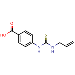 Chemical structure of 4-[[(2-Propen-1-ylamino)thioxomethyl]amino]benzoic acid , CAS 1142-29-6, AChemBlock AD246381