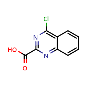 Chemical structure of 4-Chloroquinazoline-2-carboxylic acid , CAS 944902-14-1, AChemBlock AD246391