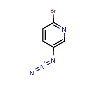 Chemical structure of 5-azido-2-bromopyridine , CAS 1453090-30-6, AChemBlock AD246397