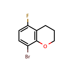 Chemical structure of 8-Bromo-5-fluorochroman , CAS 1523009-39-3, AChemBlock AD246416