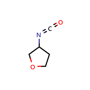 Chemical structure of 3-isocyanatooxolane , CAS 850876-21-0, AChemBlock AD246434