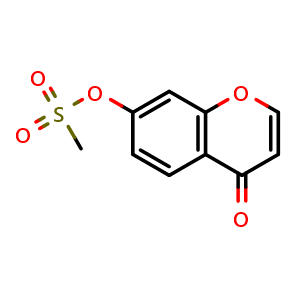 Chemical structure of 4-oxo-4H-chromen-7-yl methanesulfonate , CAS 2097914-73-1, AChemBlock AD246502