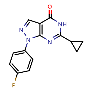 6-cyclopropyl-1-(4-fluorophenyl)-1H,4H,5H-pyrazolo[3,4-d]pyrimidin-4-one