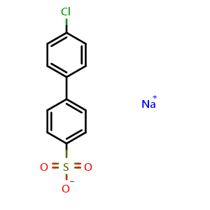 Chemical structure of sodium 4'-chloro-[1,1'-biphenyl]-4-sulfonate , CAS 1182284-41-8, AChemBlock AD246538